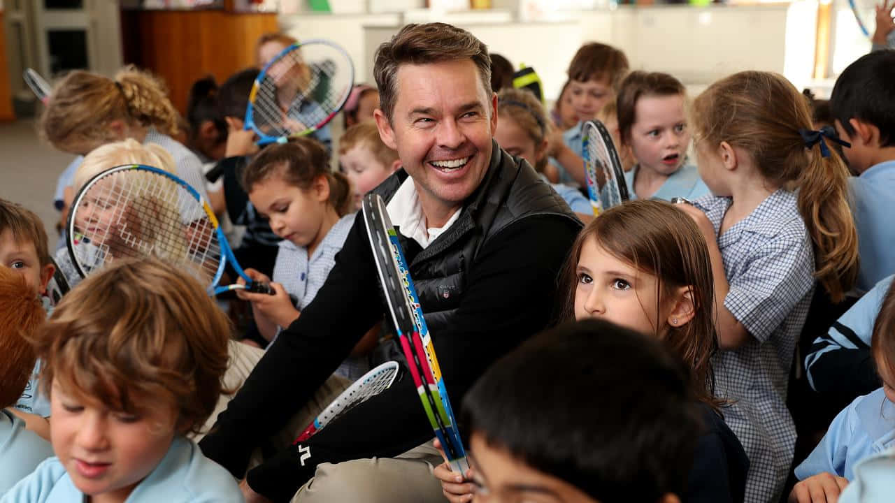 Todd Woodbridge With Tennis Beginners Background