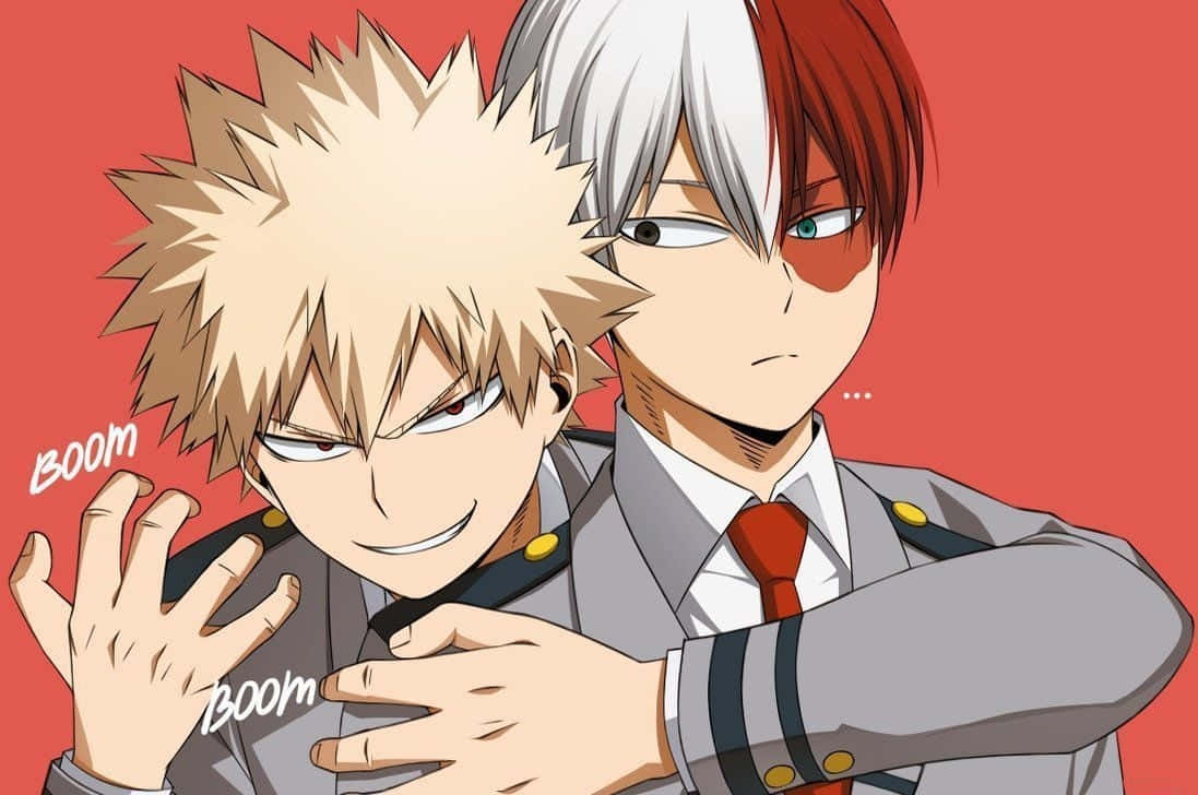 Todobaku My Hero Academia One Arm Hug Background