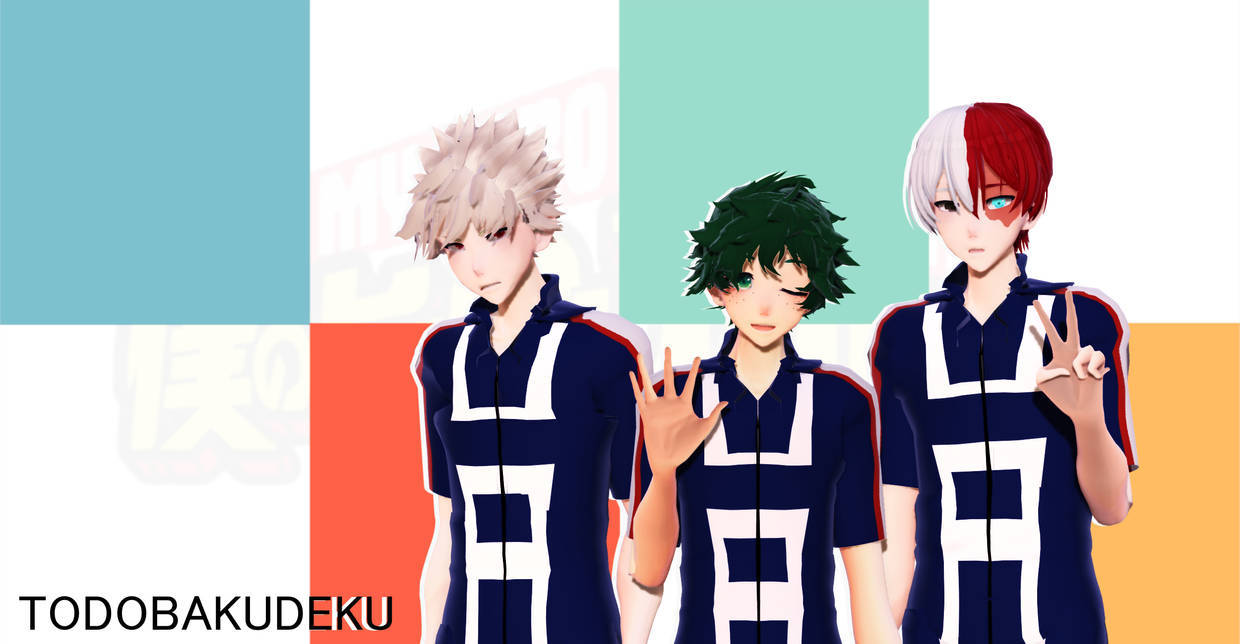 Todobakudeku Dark Blue White Uniform Background