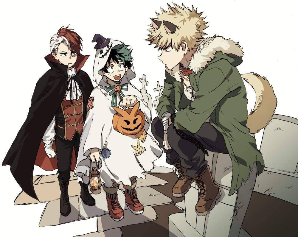 Todobakudeku Trio Halloween Cosplay Background