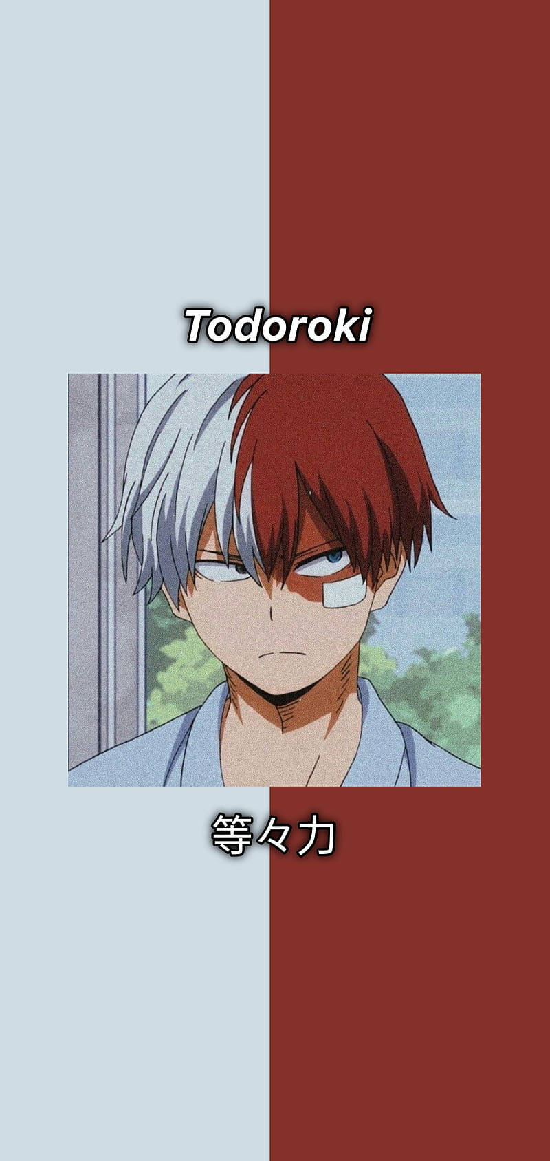 Todoroki Aesthetic My Hero Academia White Red Background