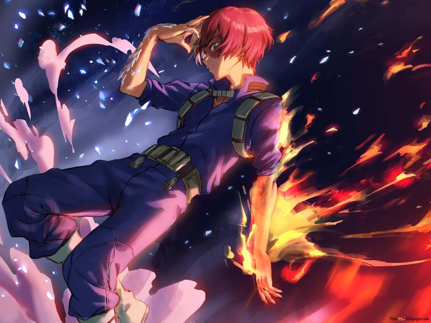 Todoroki Black Power Background