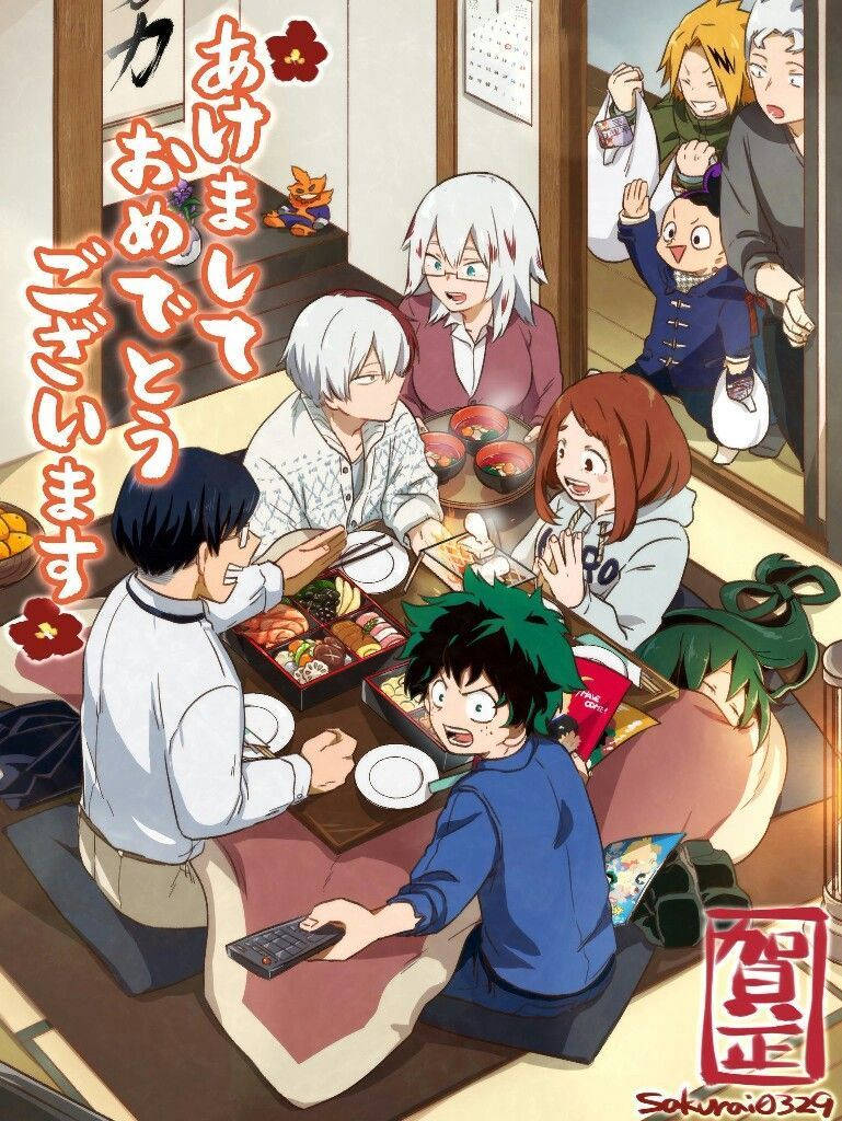 Todoroki Family And Friends Meal Background