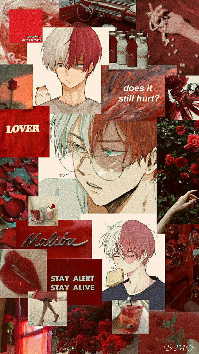 Todoroki Red Aesthetic My Hero Academia