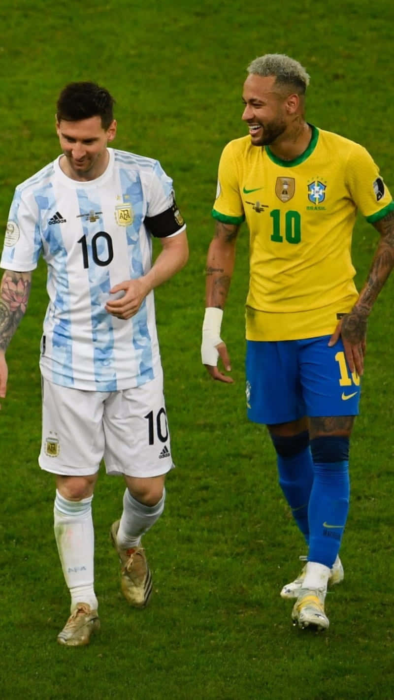 Together Again: Messi And Neymar Reunite Background