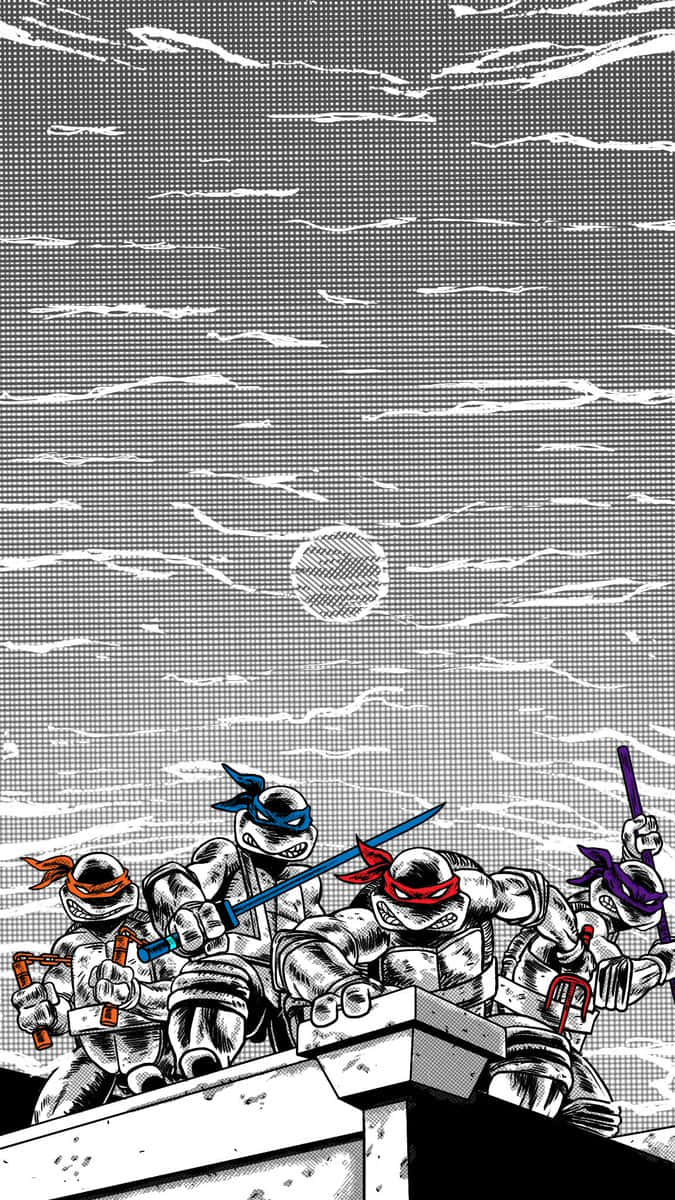 Together The Teenage Mutant Ninja Turtles Fight To Save The Day! Background