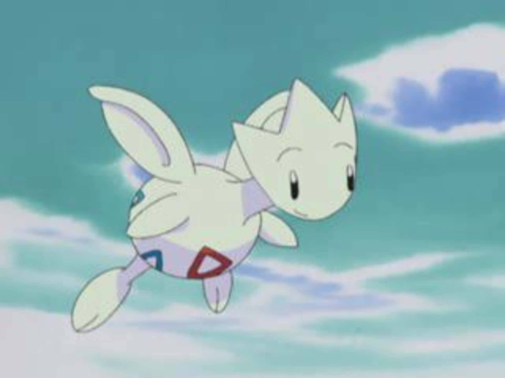 Togetic Flying In The Sky Background
