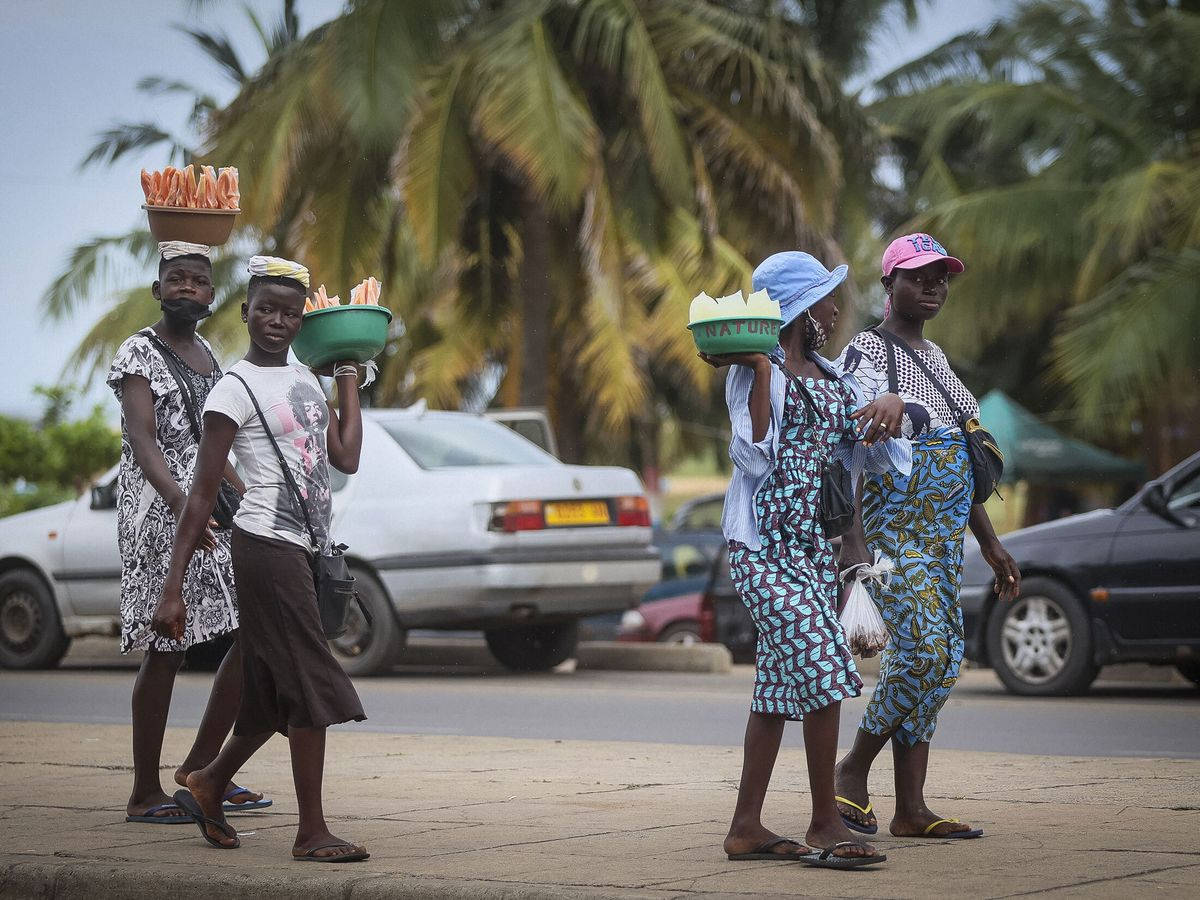 Togo City Vendors Background