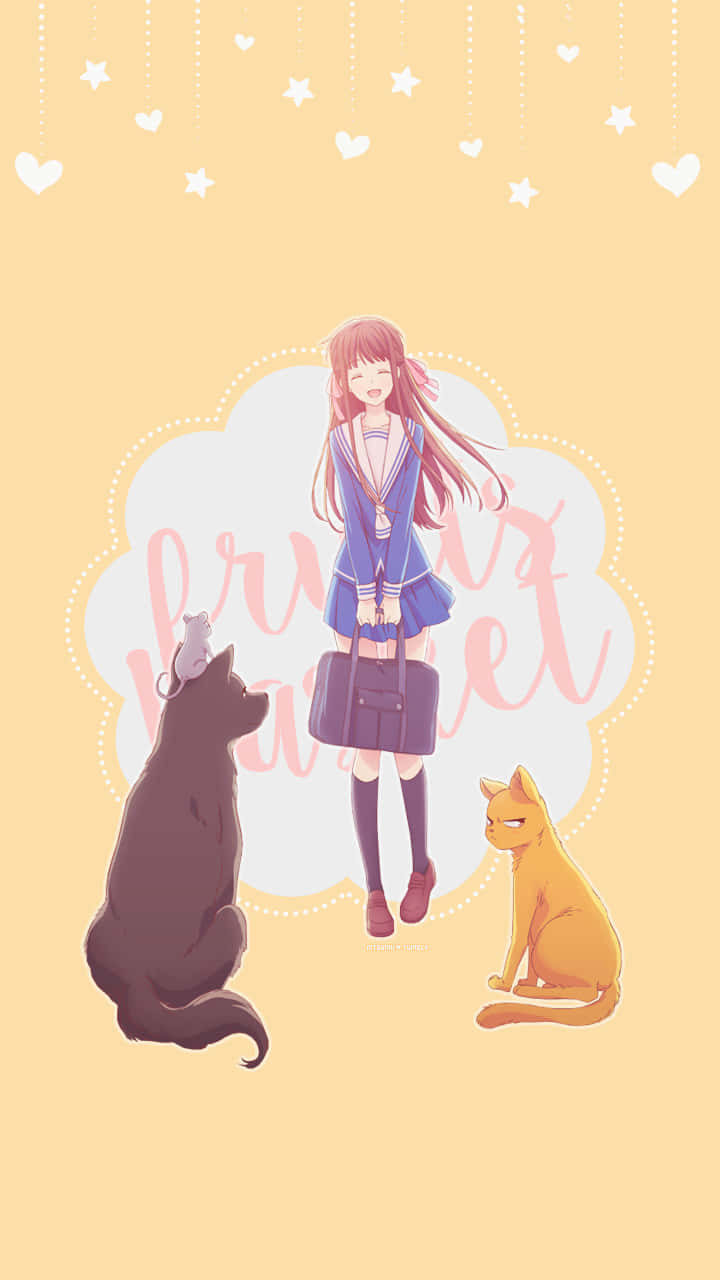 Tohru Honda Fruits Basket Anime Minimalist Background