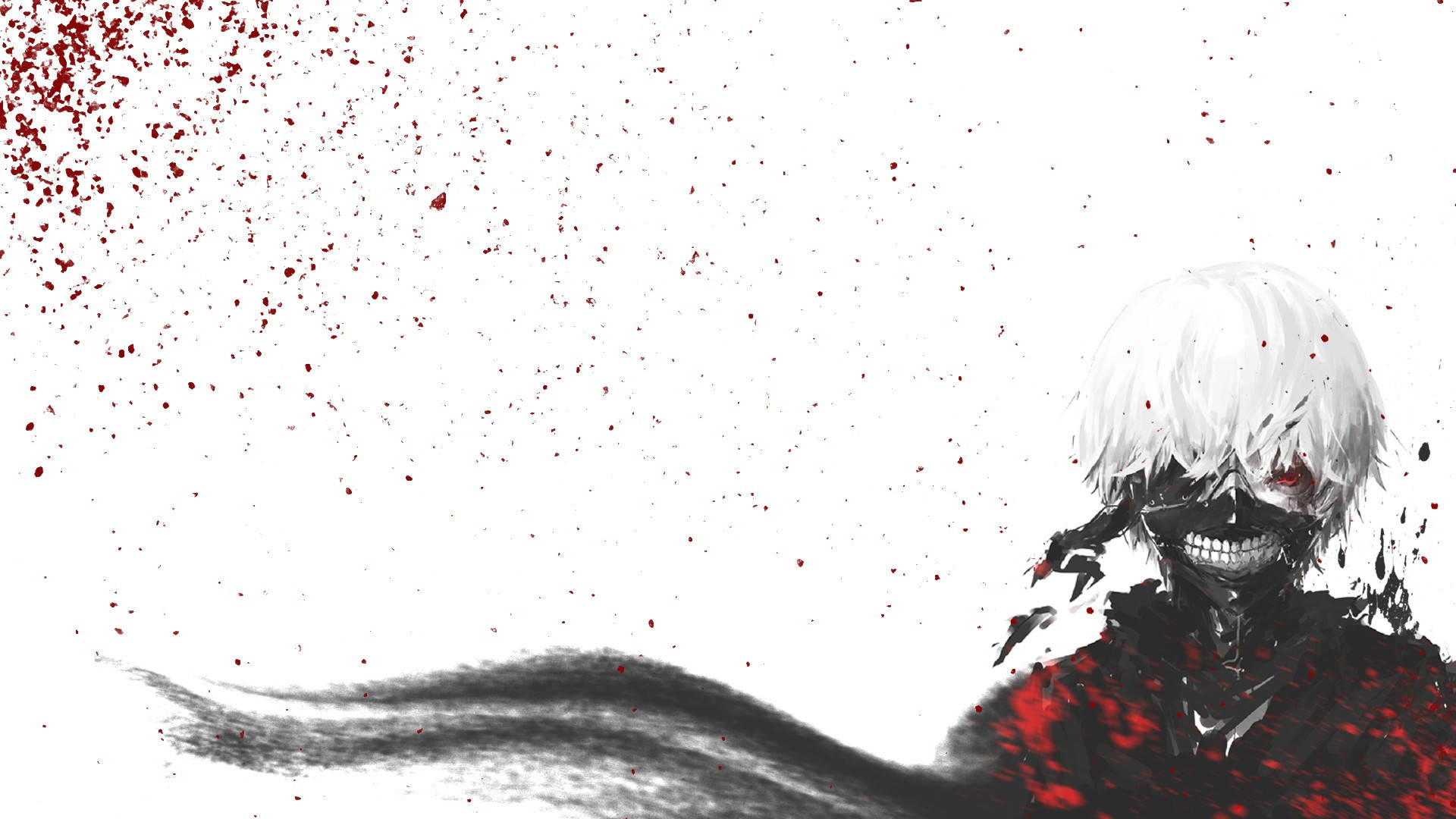 Tokyo Ghoul Aesthetic With Blood Splatter Background