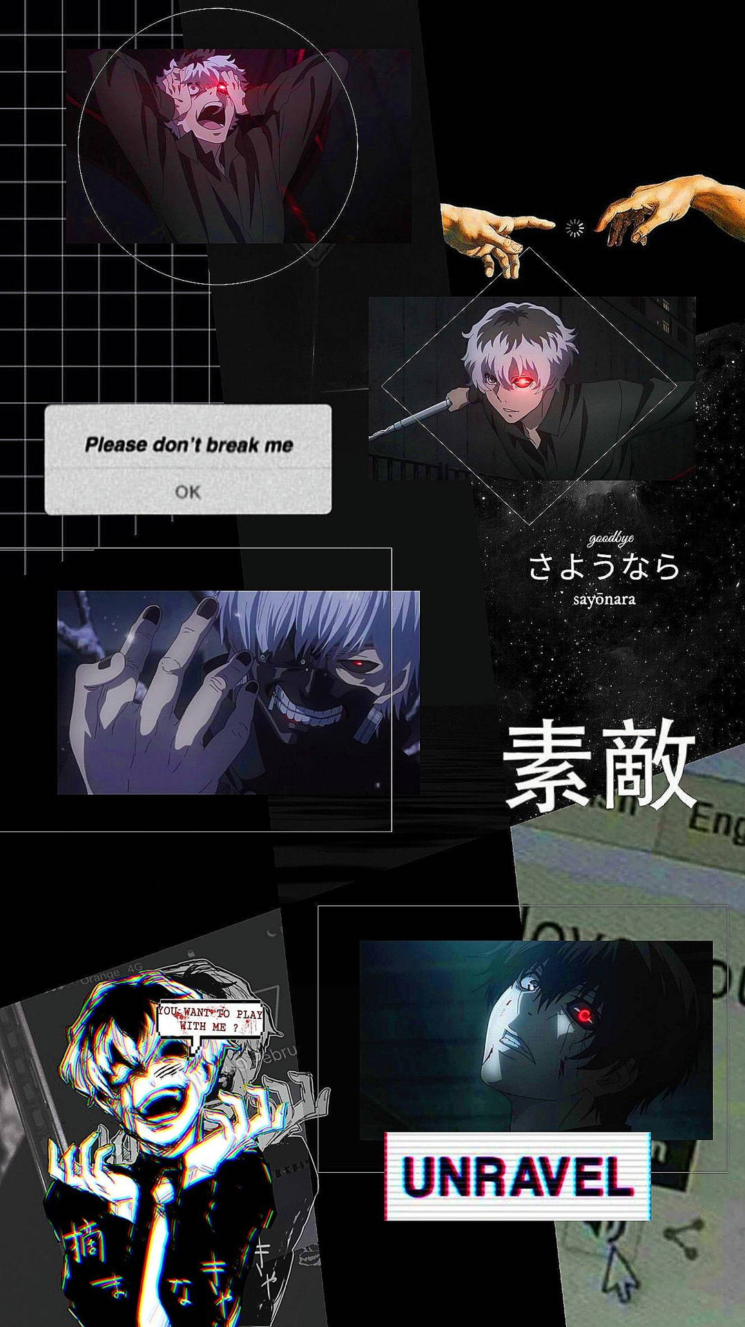 Tokyo Ghoul Aesthetic With Terrifying Ken Background