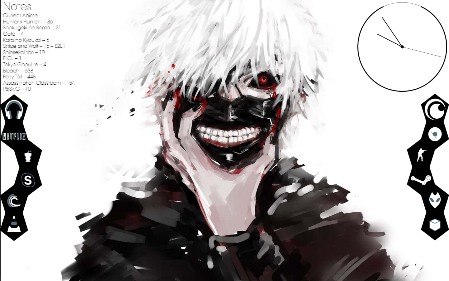 Tokyo Ghoul Anime Ken Kaneki Digital Art Background