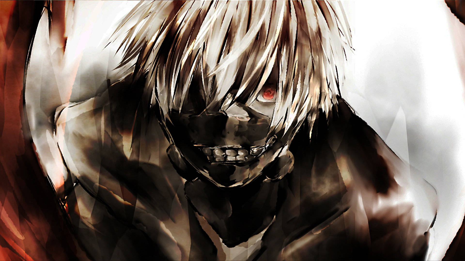 Tokyo Ghoul Characters Creepy Ken Art Background