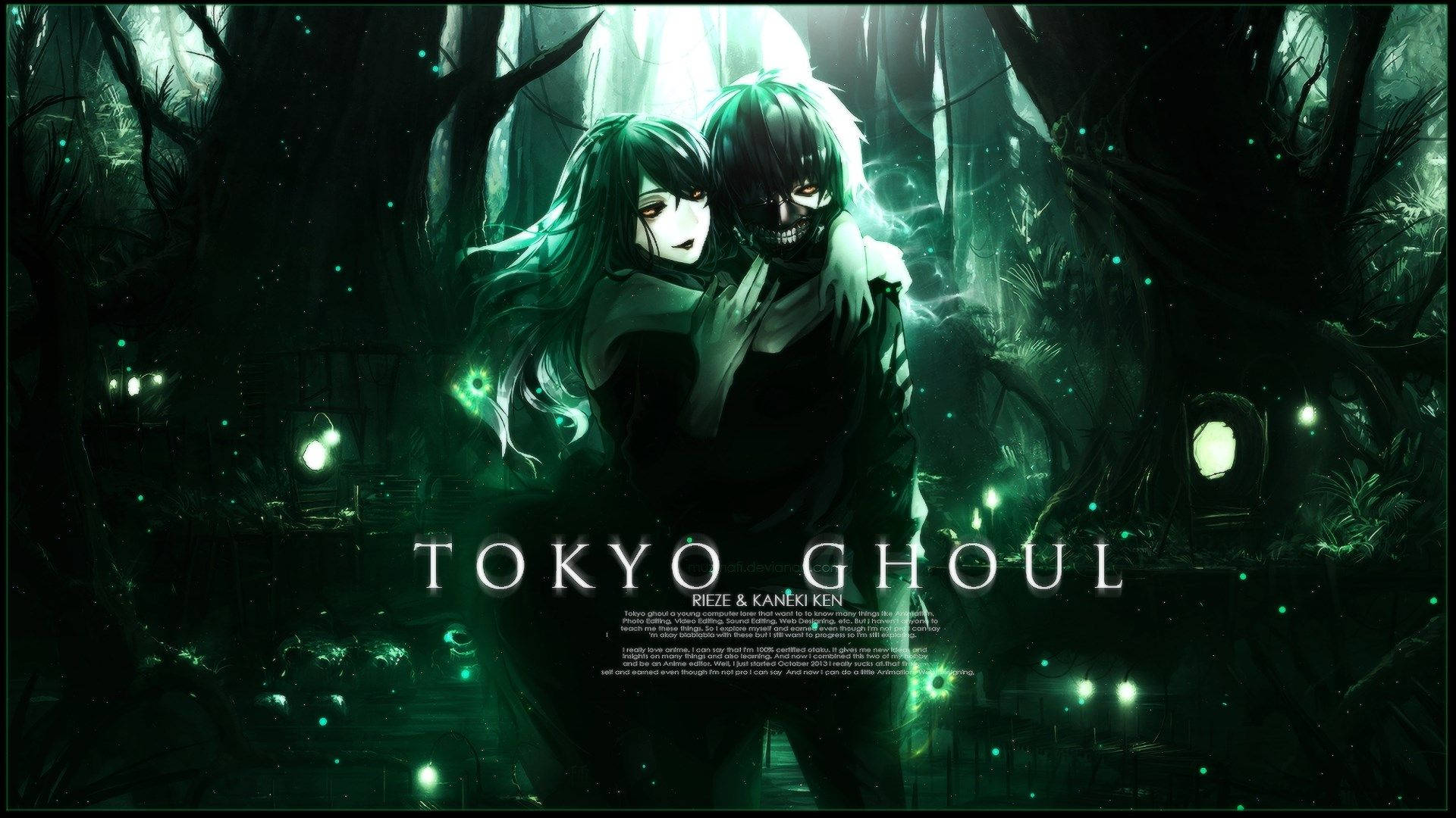 Tokyo Ghoul Characters Ken And Touka Background