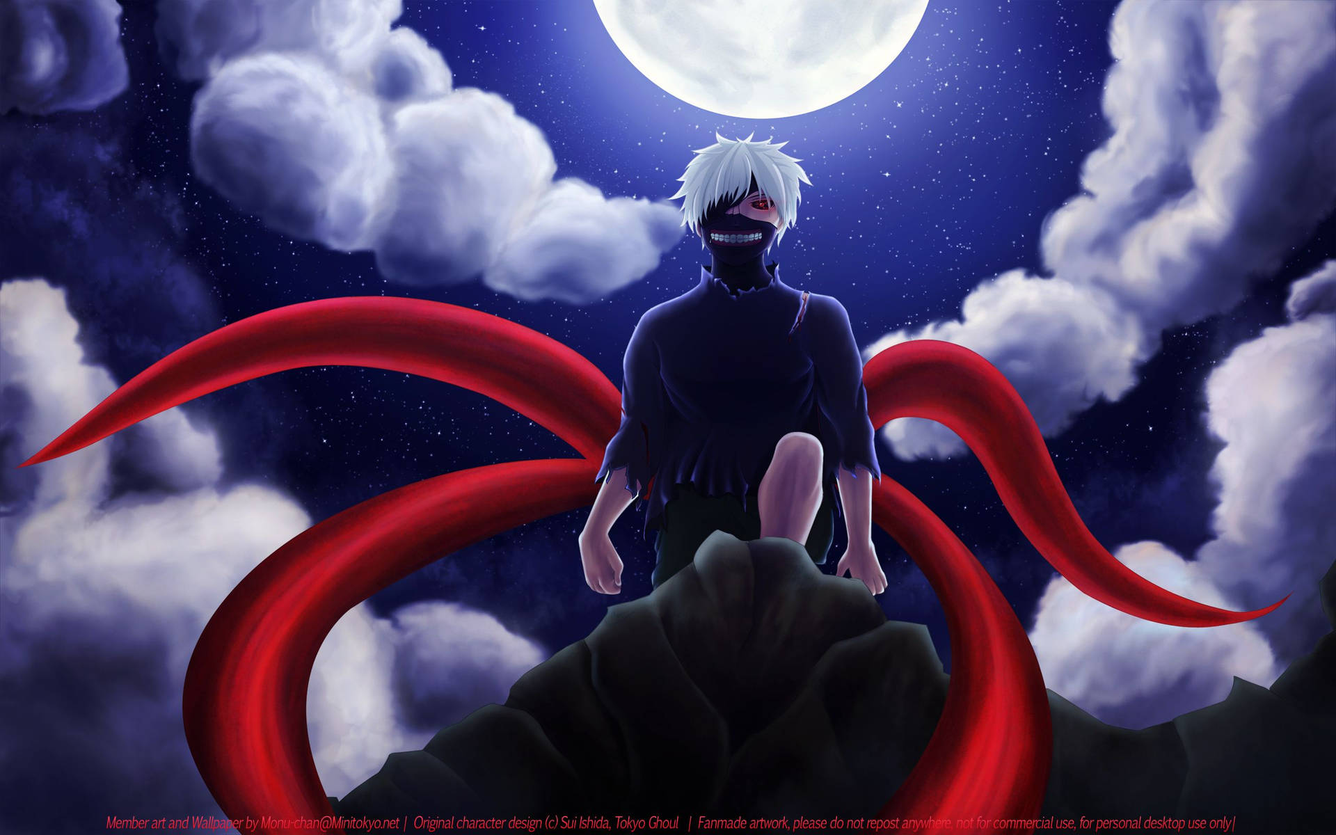 Tokyo Ghoul Characters Ken Four Tails Background