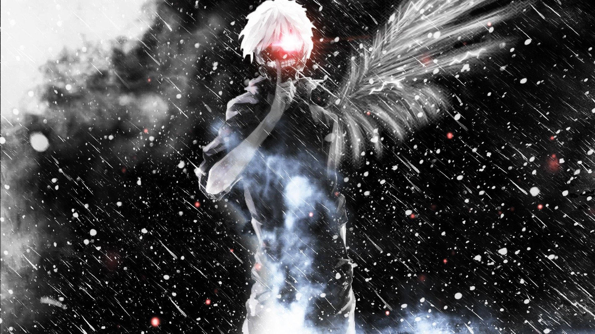 Tokyo Ghoul Characters Ken Glowing Eye Background