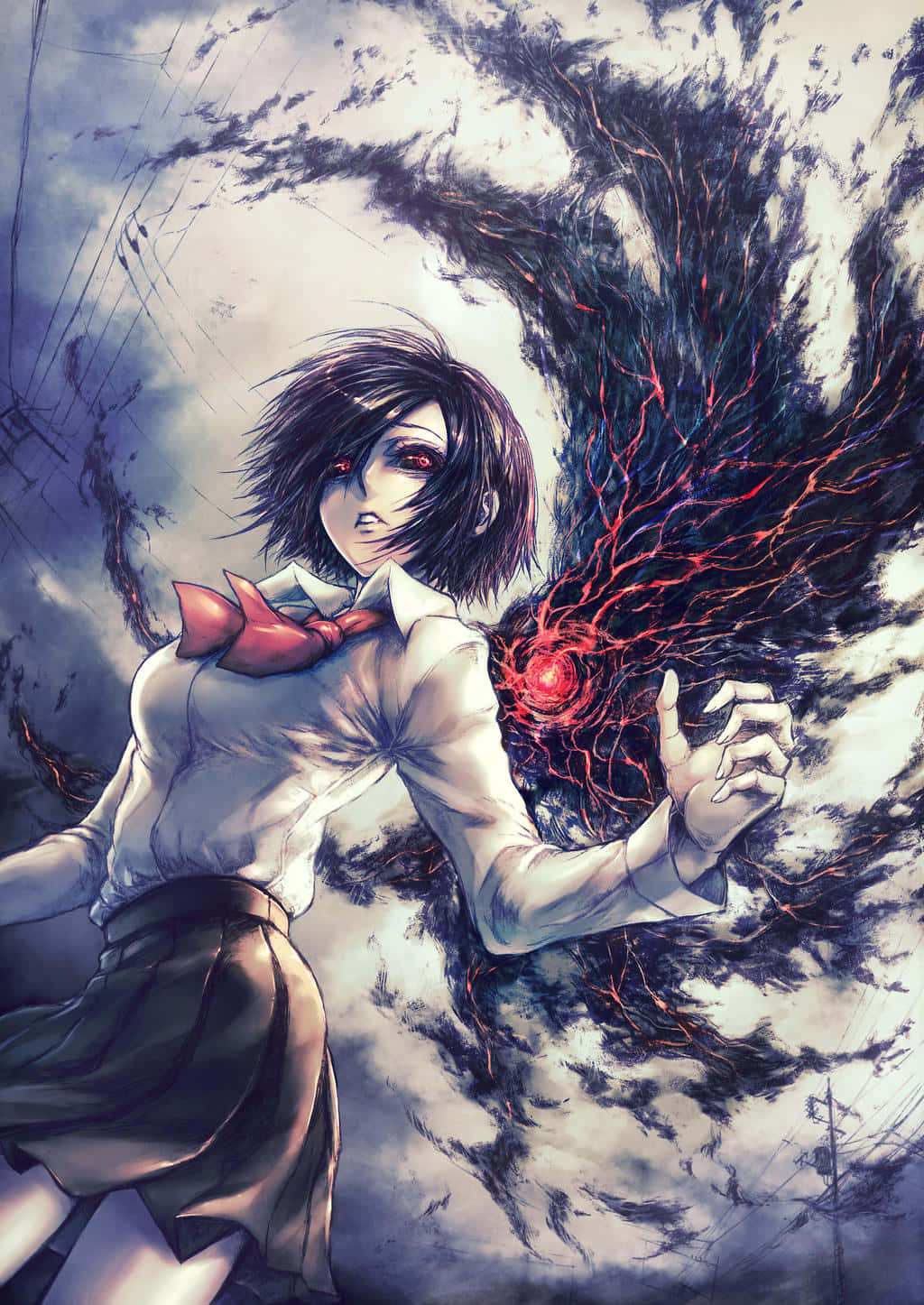 Tokyo Ghoul Pfp Touka Kirishima Artwork Background