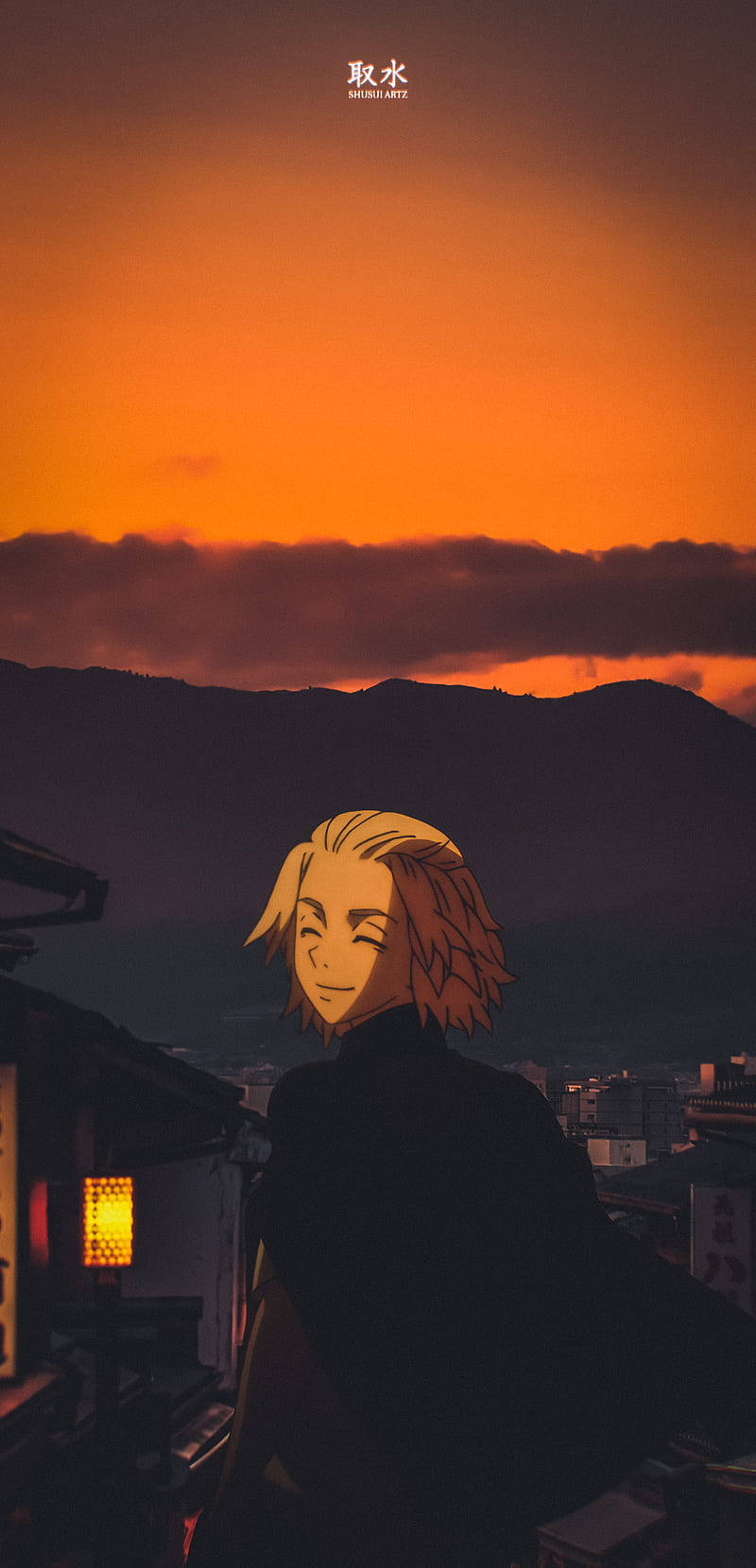 Tokyo Revengers Aesthetic Mikey Sunset Background