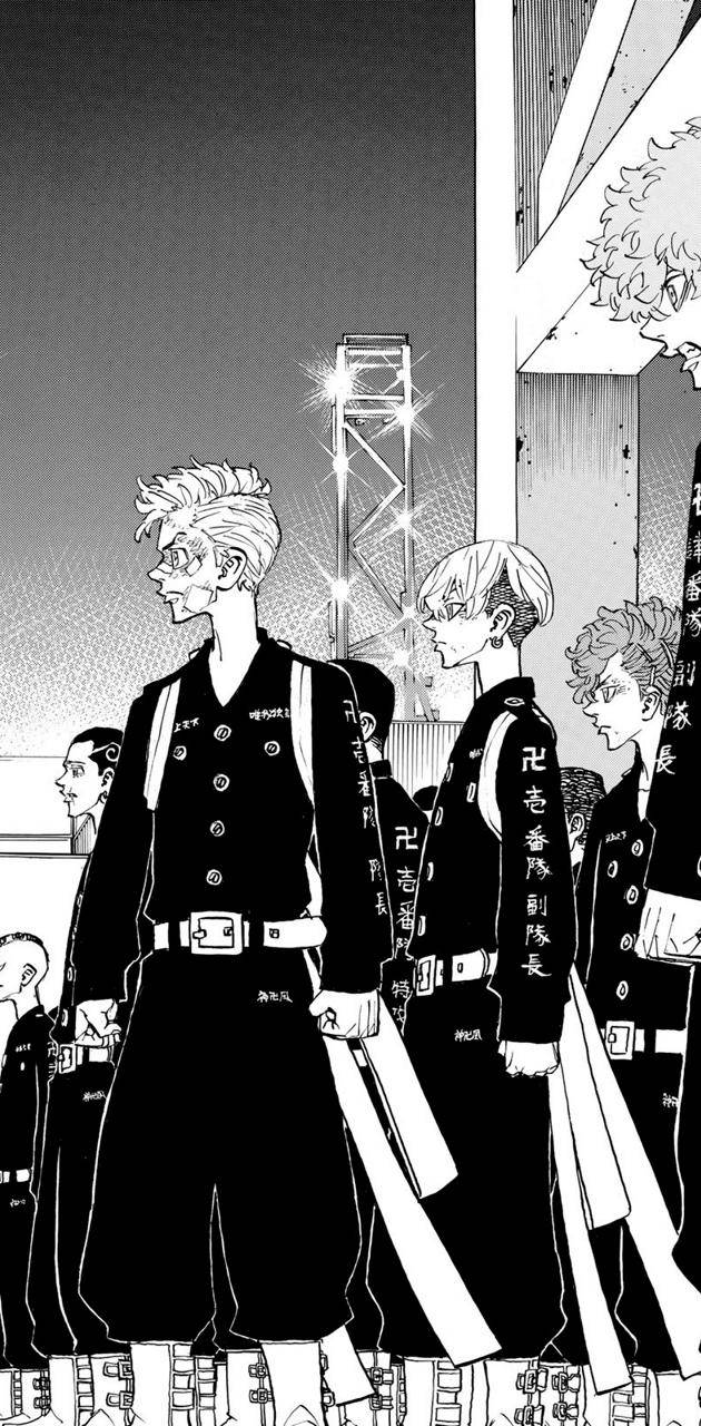 Tokyo Revengers Gang Standing Together Background
