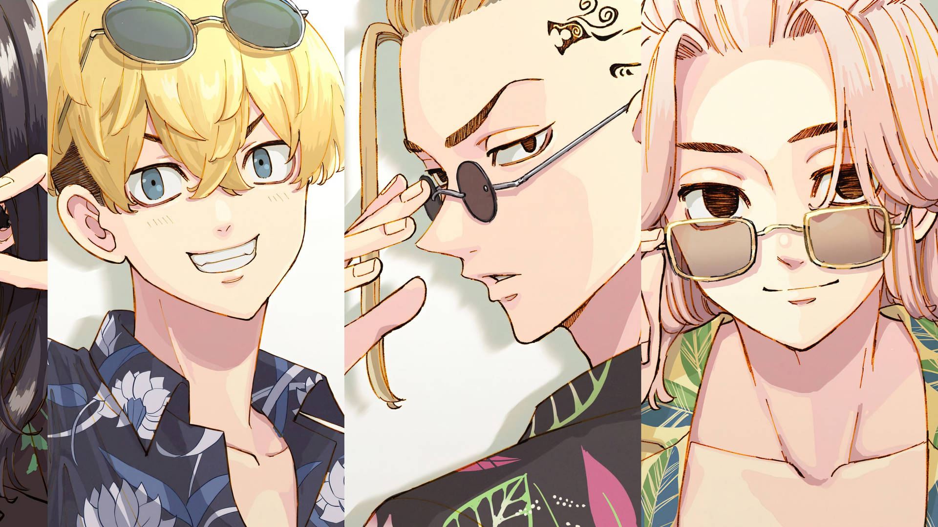 Tokyo Revengers Manga Characters In Summer Clothing Background
