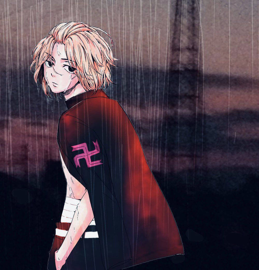 Tokyo Revengers Manga Mikey Under The Rain Background