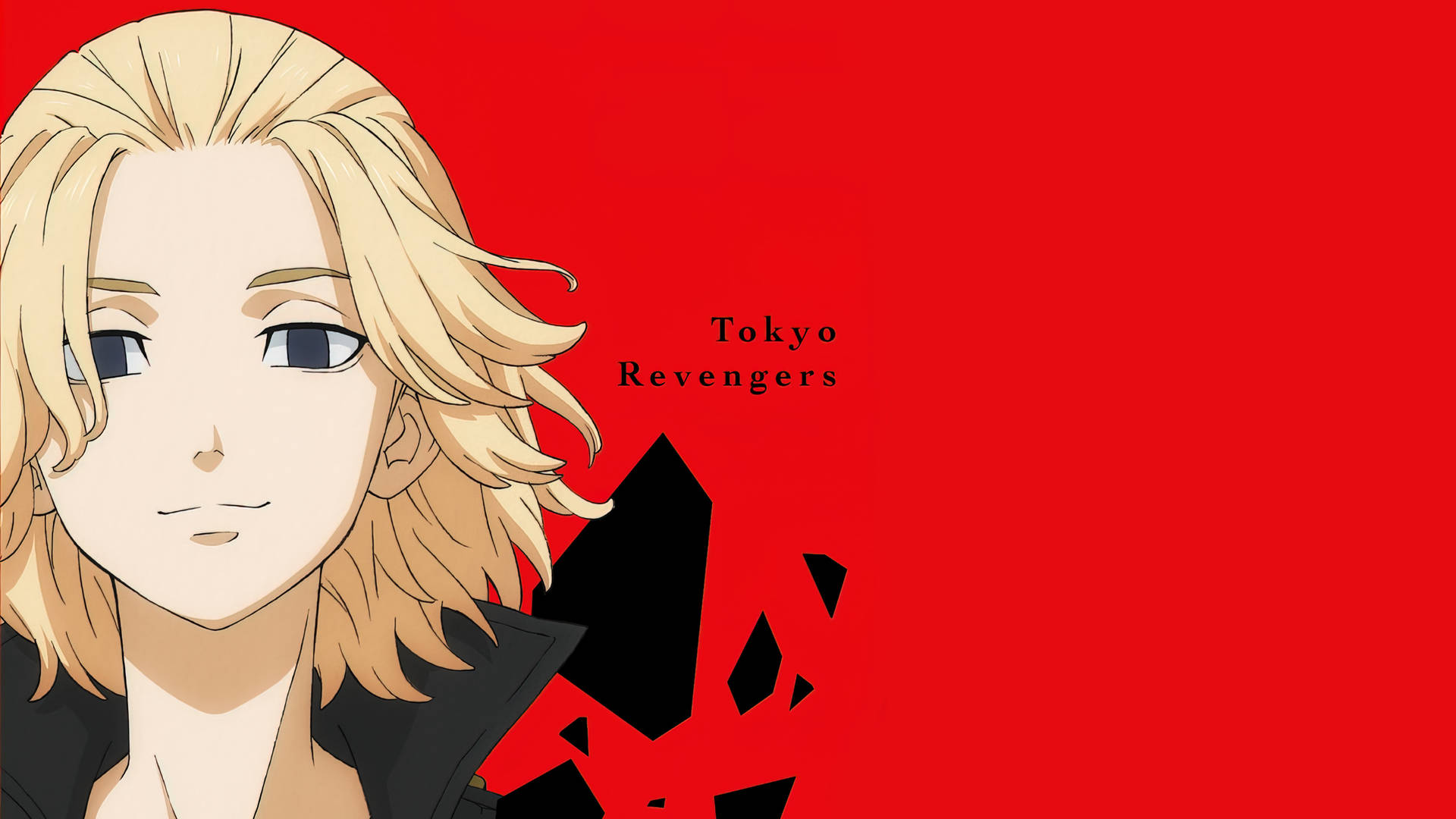 Tokyo Revengers Mikey On Red Laptop Background