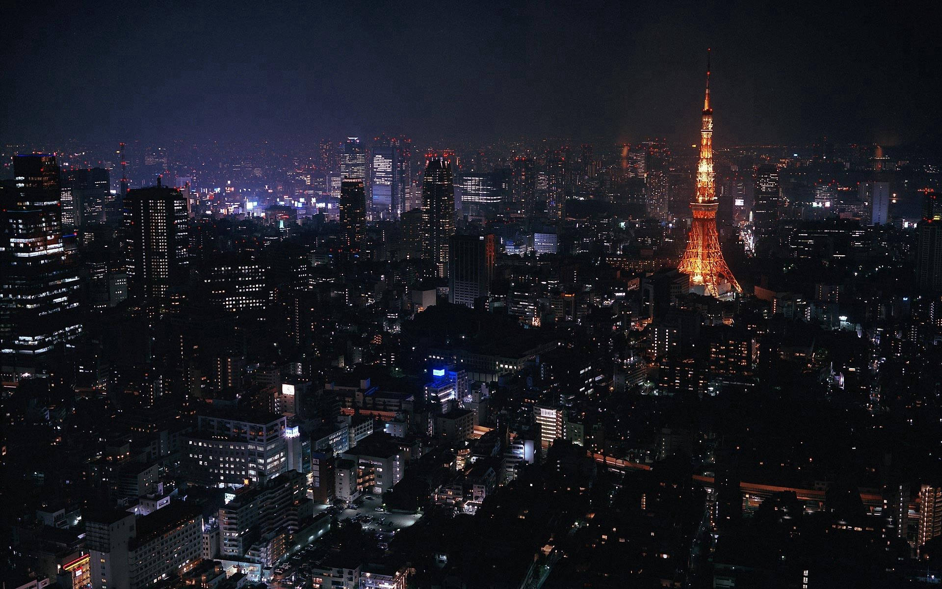 Tokyo Tower At Night Background