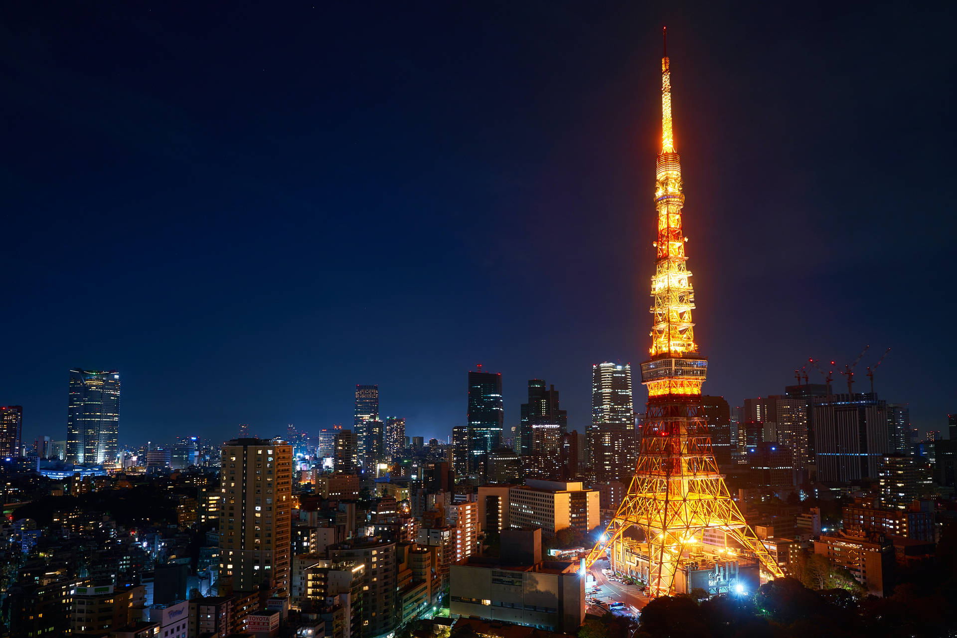 Tokyo Tower Illumination Background