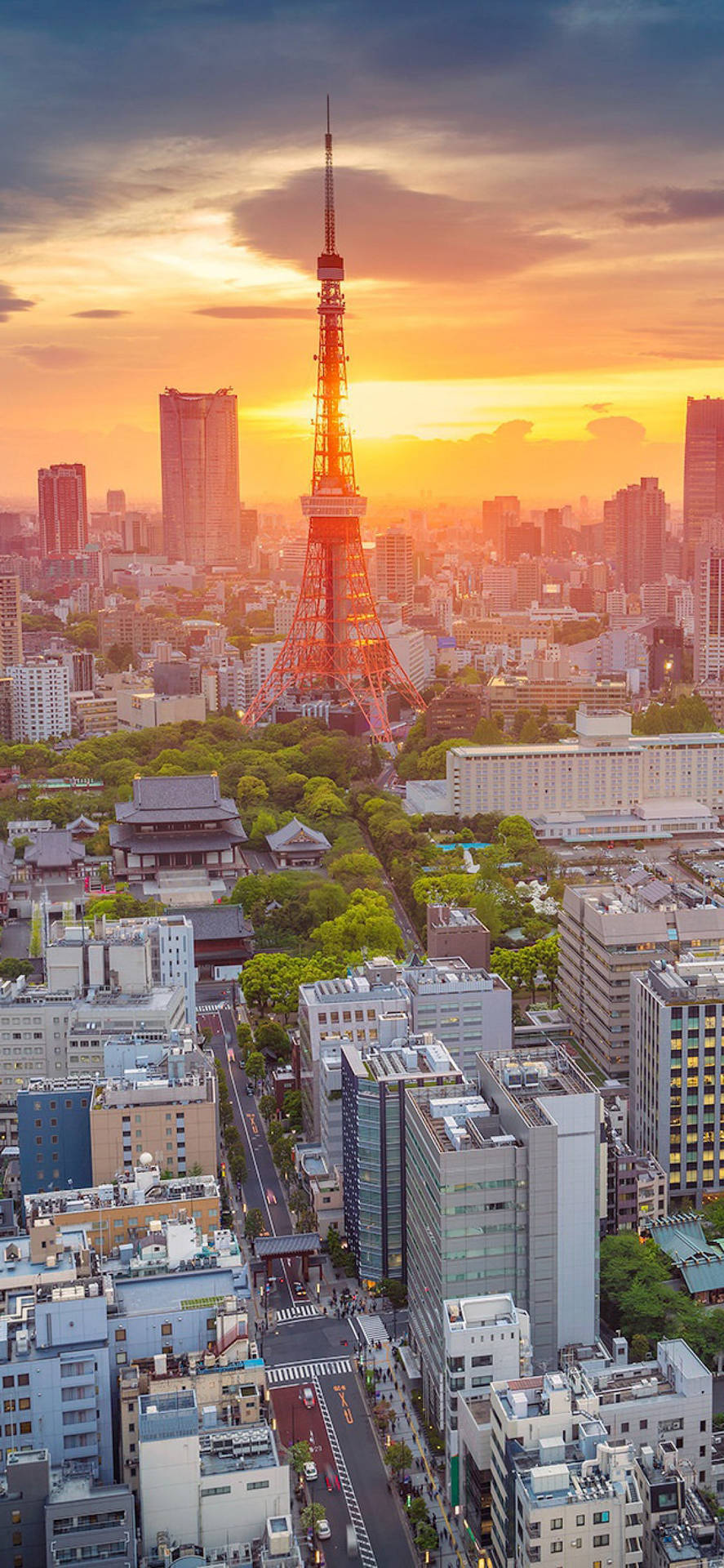 Tokyo Tower Photographed At Sunset