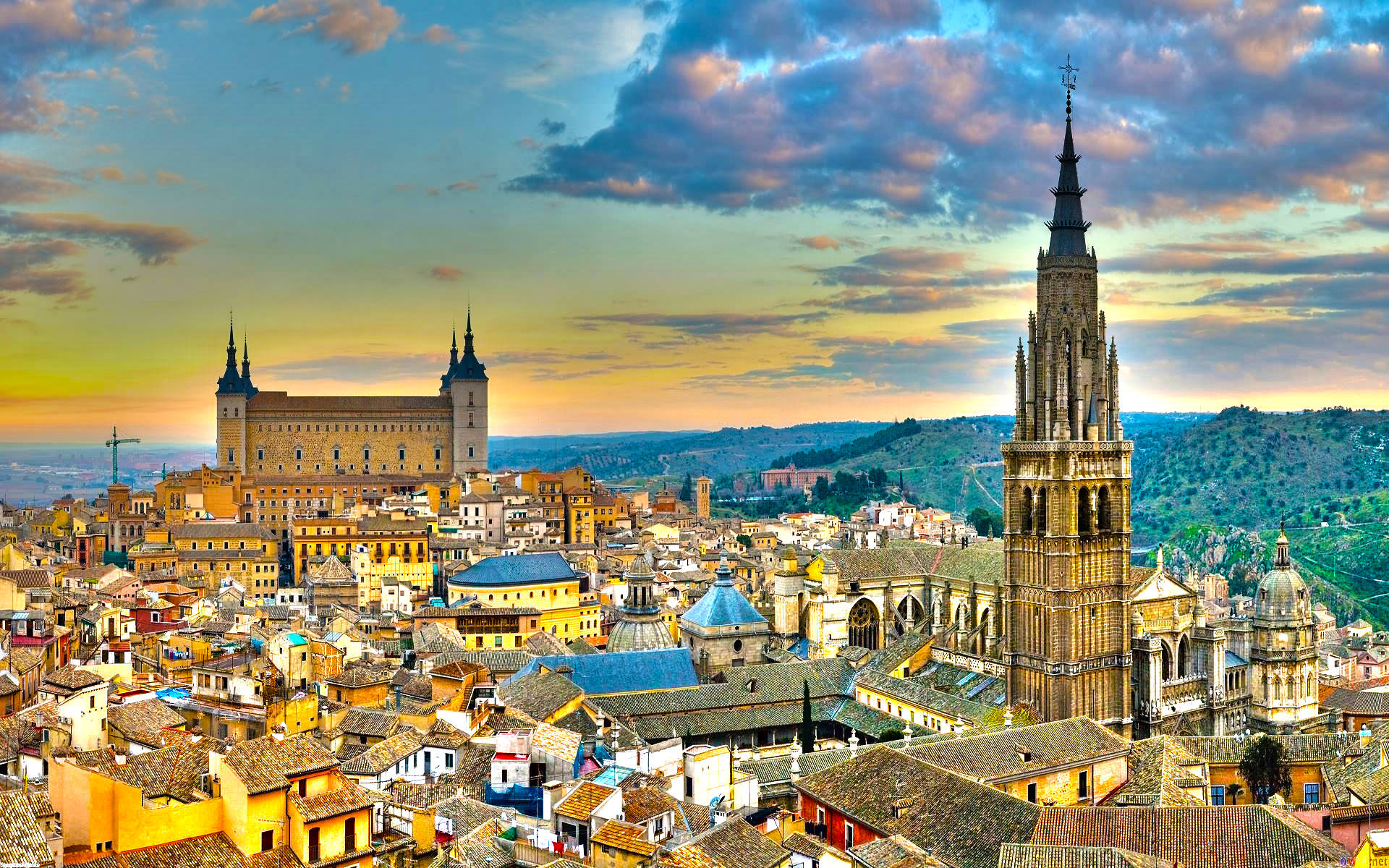 Toledo, Spain City-view Background