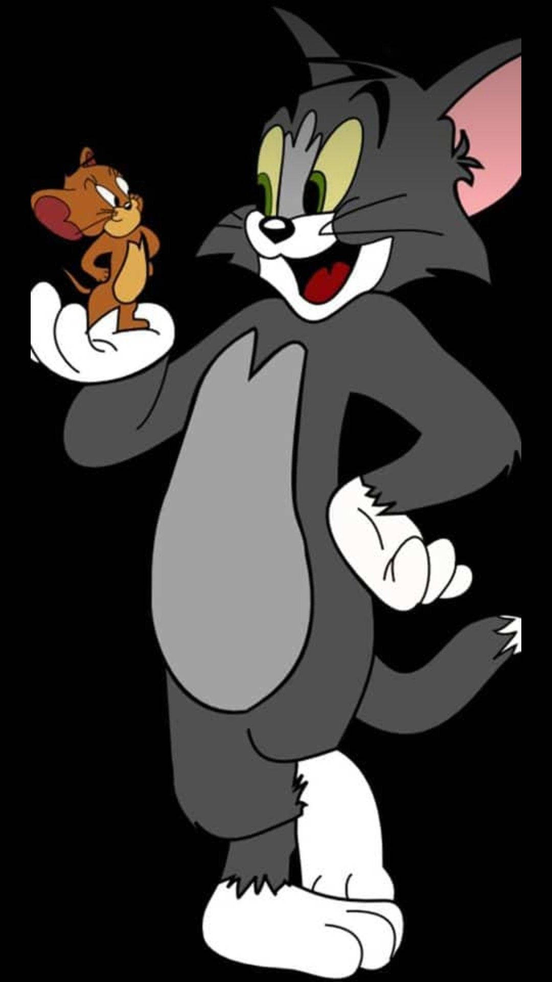 Tom And Jerry Cartoon Black Background Background