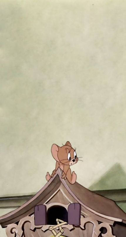 Tom And Jerry Cute Clock Background