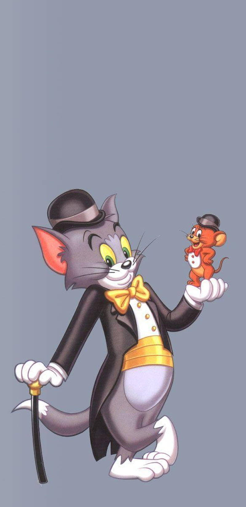 Tom And Jerry Cute Gentlemen Background