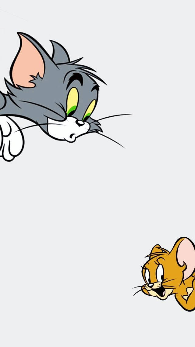 Tom And Jerry Cute Gray Background