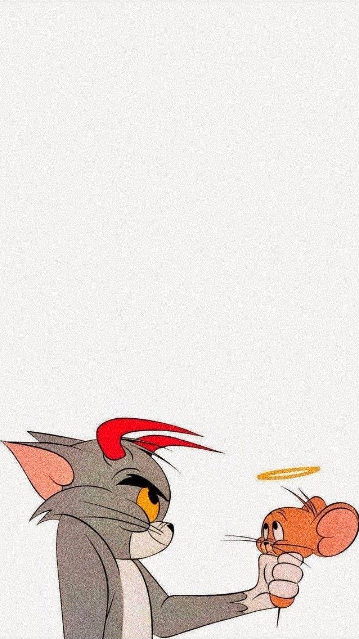 Tom And Jerry Cute Morals Background