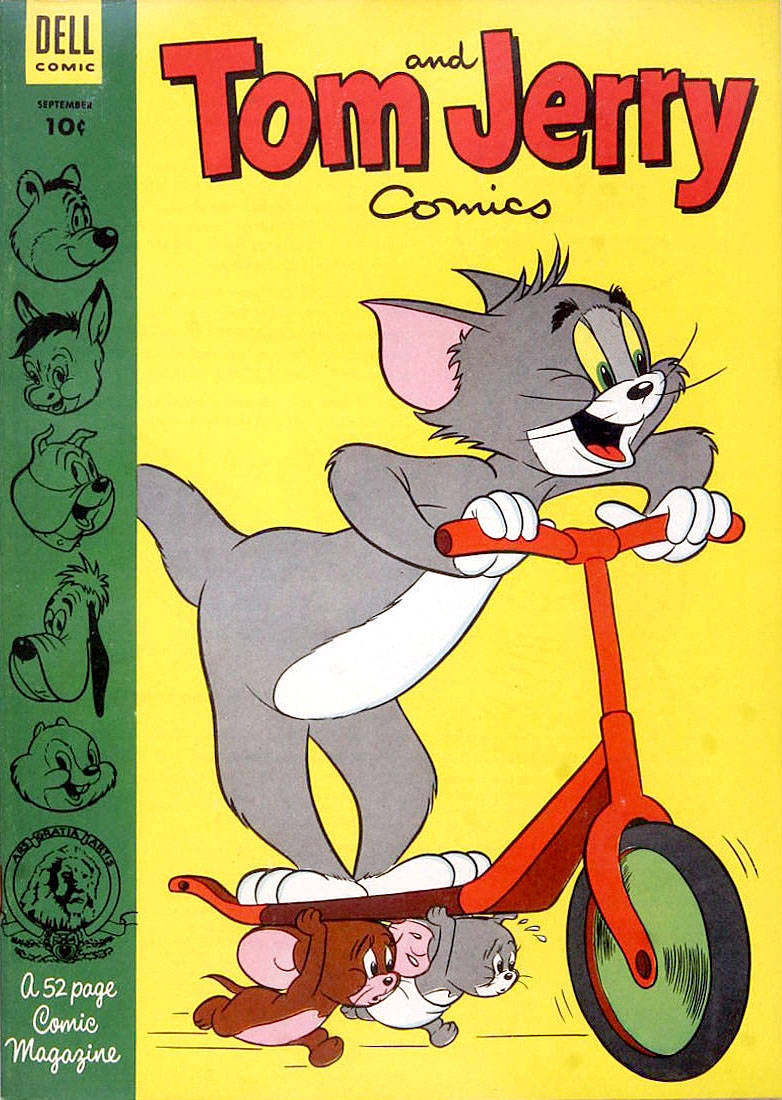Tom And Jerry Cute Scooter Background