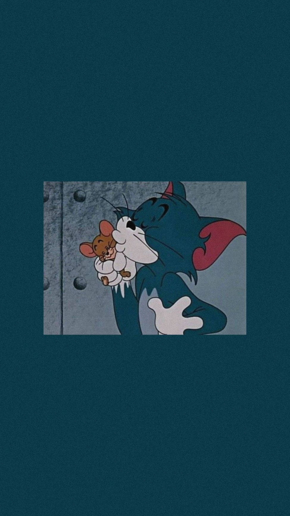 Tom And Jerry Cute Smooch Background