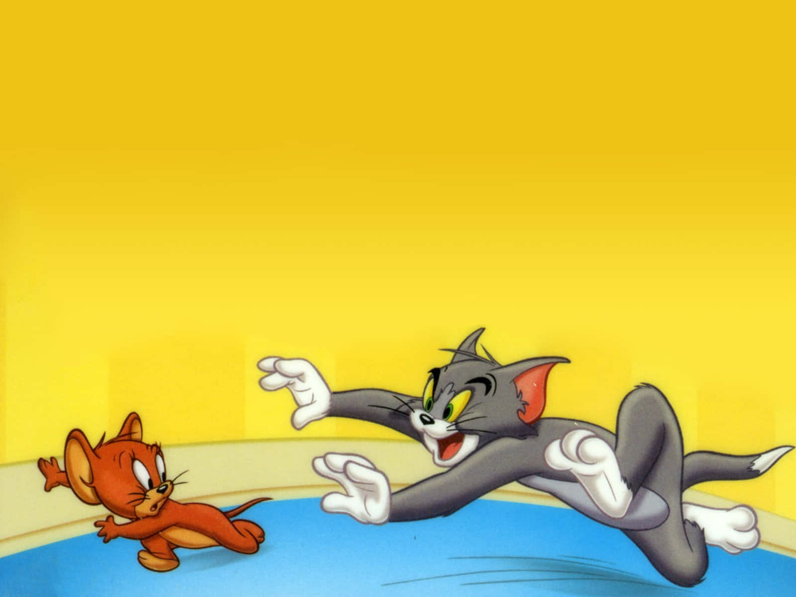 Tom And Jerry Having A Joyride Background