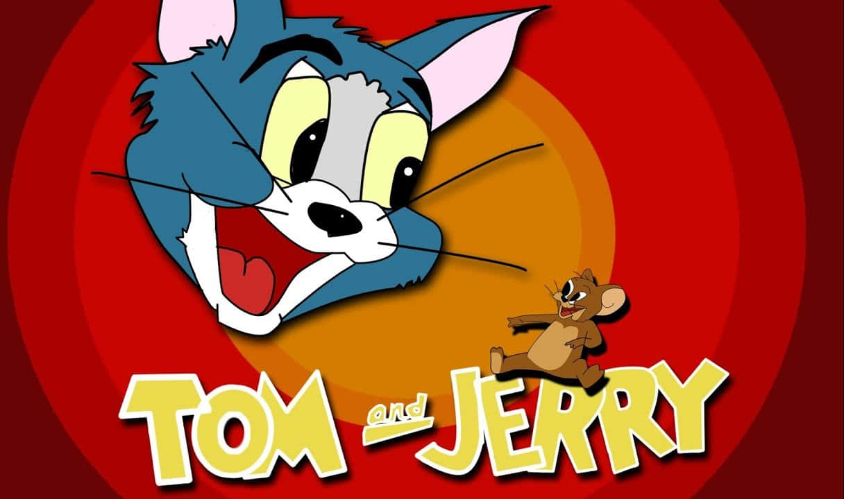 Tom And Jerry In A Funny Race Background