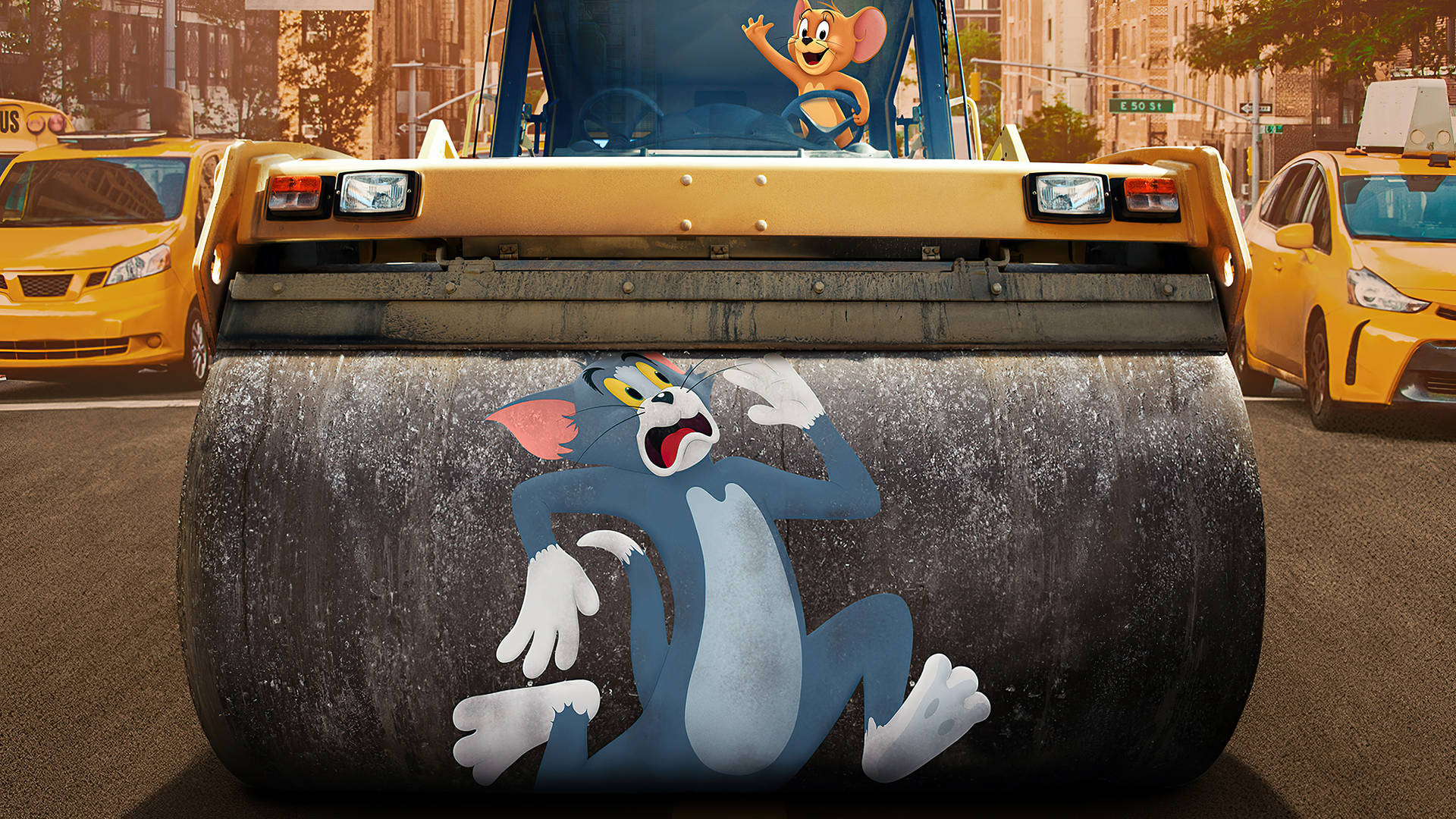 Tom And Jerry Iphone Road Roller Background
