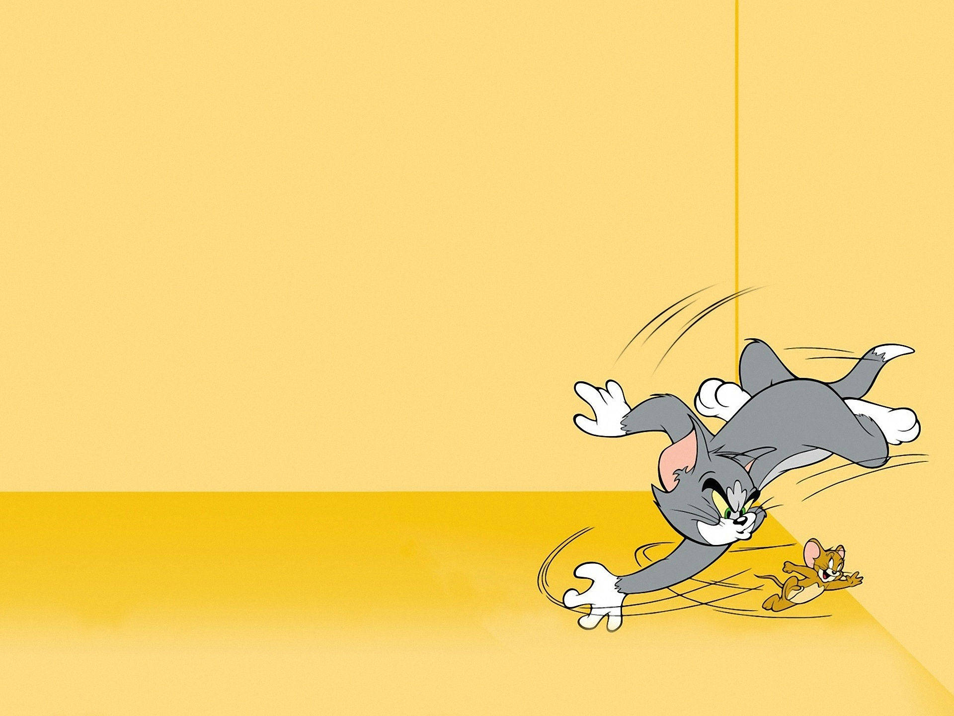 Tom And Jerry Iphone Yellow Room Background