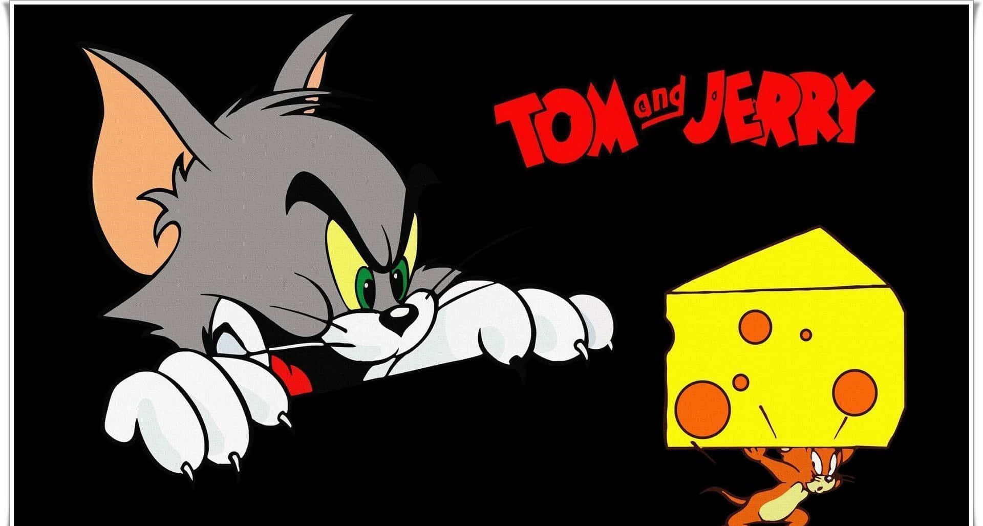 Tom And Jerry Share A Laugh In This Hilarious Scene. Background