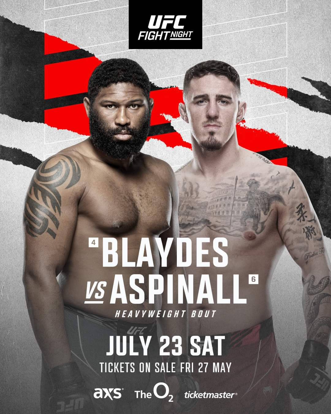 Tom Aspinall Vs Curtis Blaydes Poster