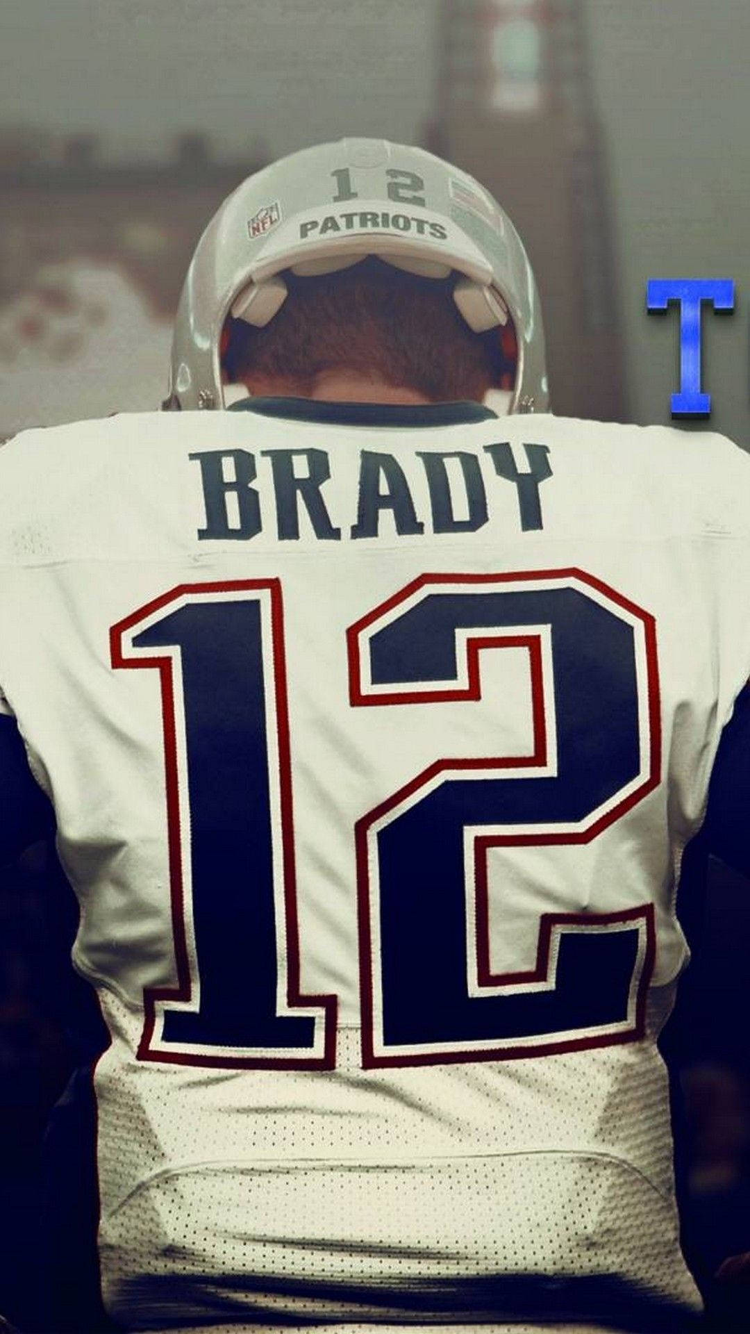Tom Brady In His Back Jersey Background