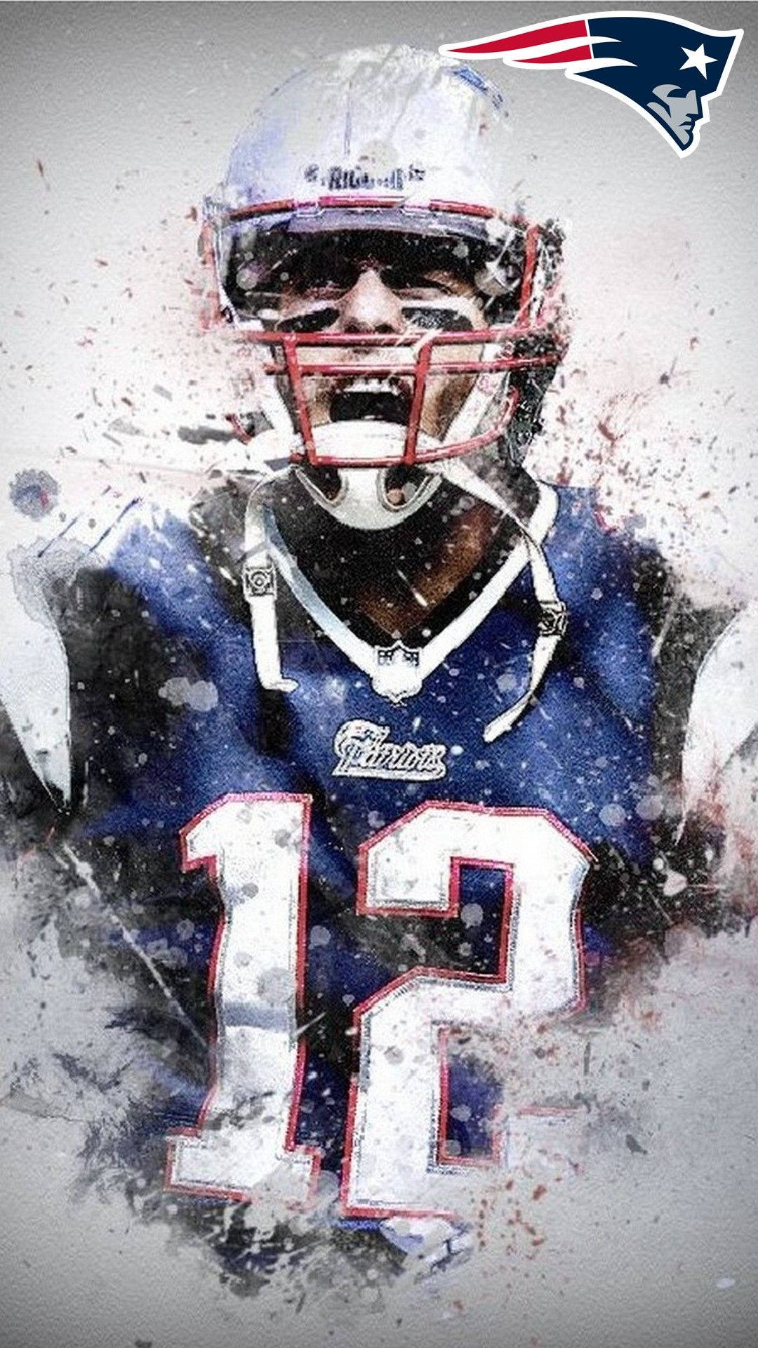 Tom Brady Stylised Patriots Poster Background