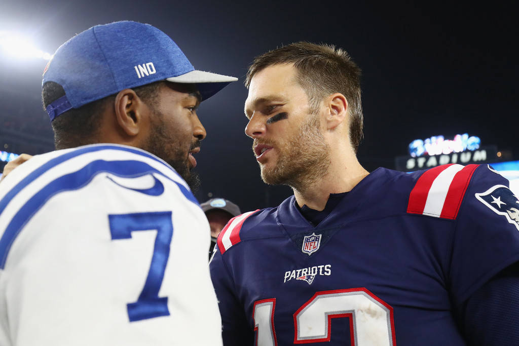 Tom Brady Vs. Jacoby Brissett Stare Down