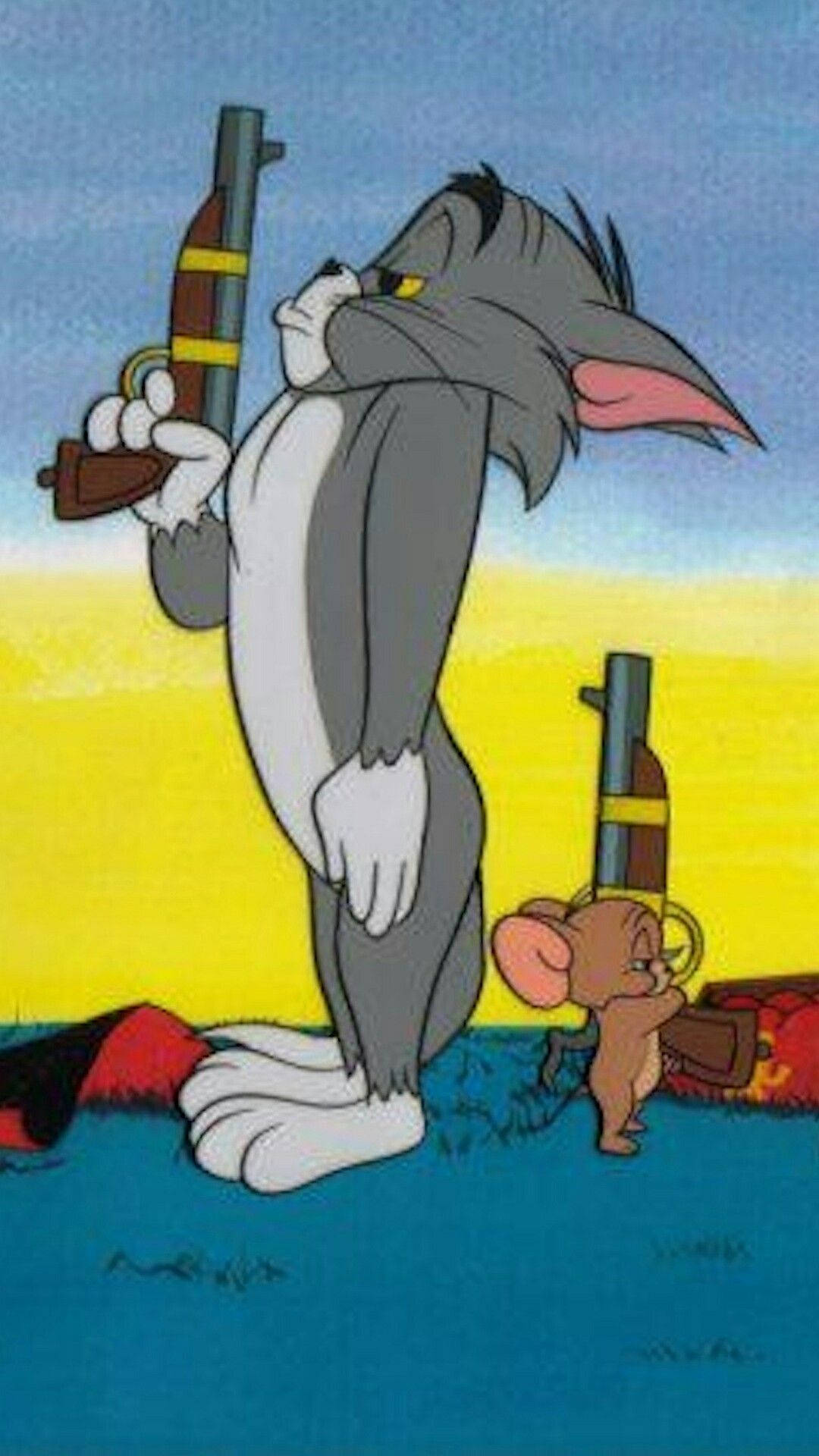 Tom Cat And Jerry With Guns