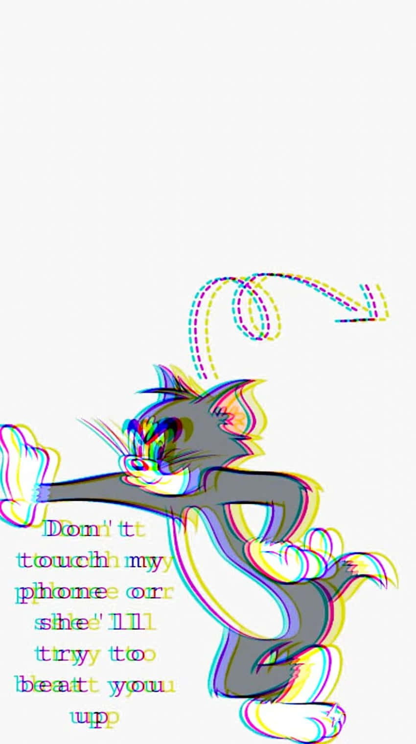 Tom Cat Cute Matching Best Friend Home Screen Background