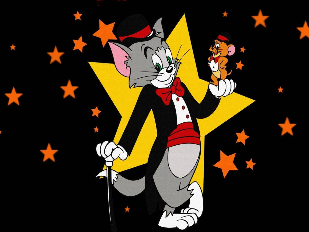Tom Cat In A Magician Attire Background