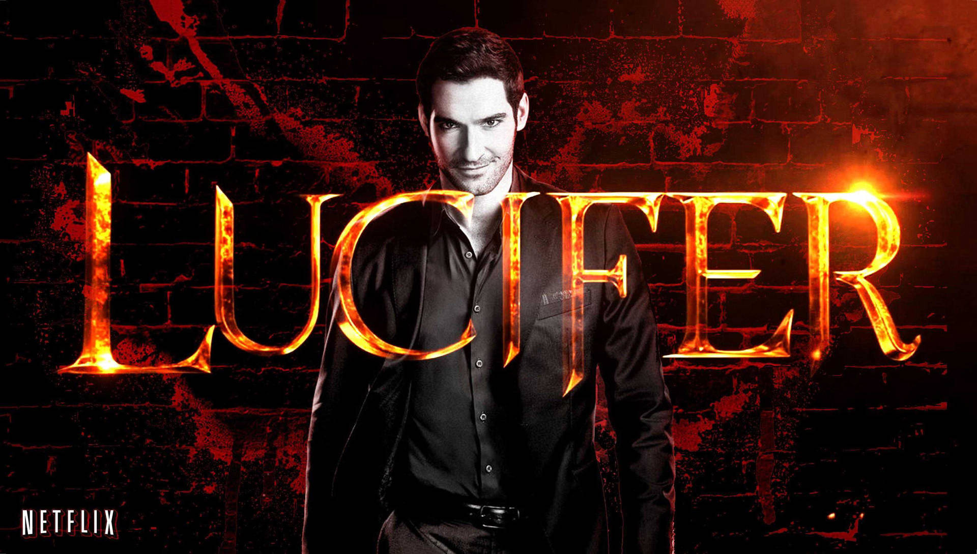 Tom Ellis As Lucifer Devil Cover Background